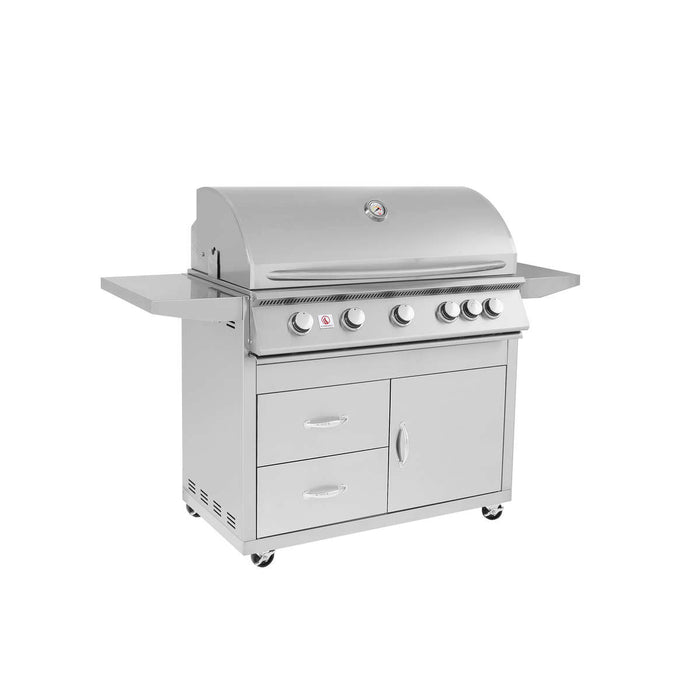 Summerset SIZ40-CART-SIZ40-DC Sizzler Series Gas Grill On Deluxe Cart, 40-Inch