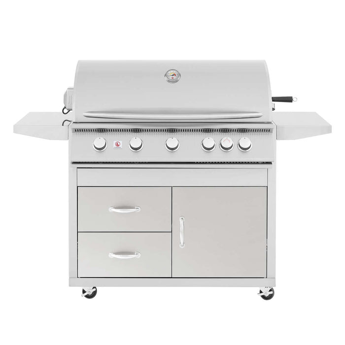 Summerset SIZ40-CART-SIZ40-DC Sizzler Series Gas Grill On Deluxe Cart, 40-Inch