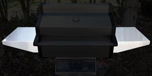 Phoenix SDSSOCP 53 Inch Freestanding Liquid Propane Grill with 2 Standard Burners, 400 sq. inch Grilling Surface Size, Side Table, Stainless Steel Side Shelves in Stainless Steel