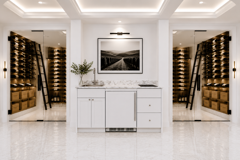 Caldera Turnkey Kitchenette Sink Fridge and Hob | White 35.75" H x 62.5" W x 25.75" D
