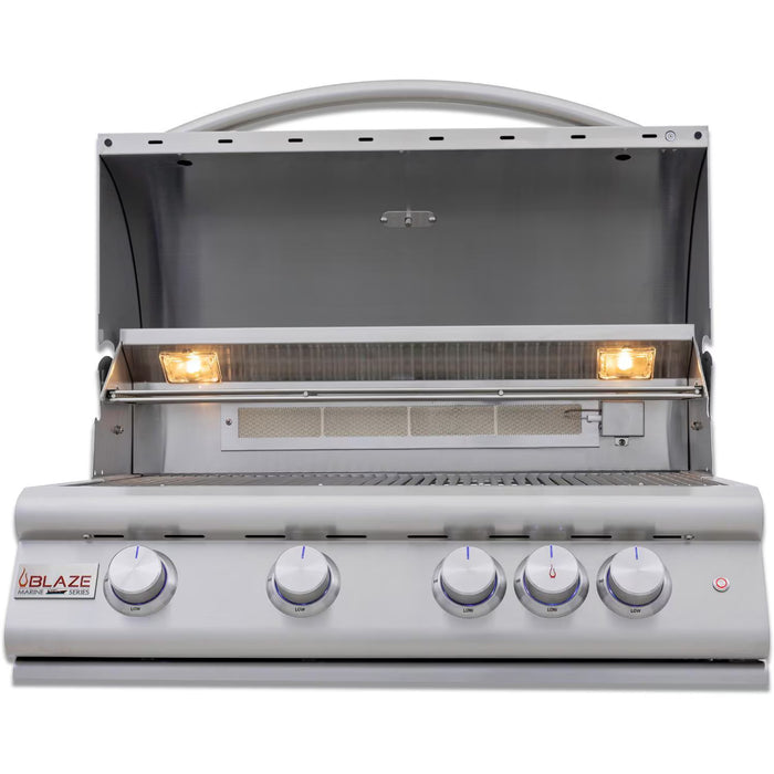 Blaze 6 ft Outdoor Kitchen Island w/ Premium LTE+ Marine Grade 32-Inch Grill