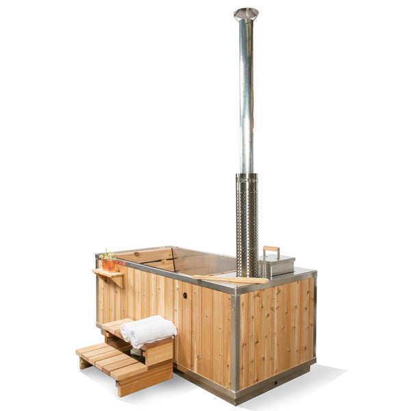 The Cascade Tub 3'x7' - Knotty Red Cedar