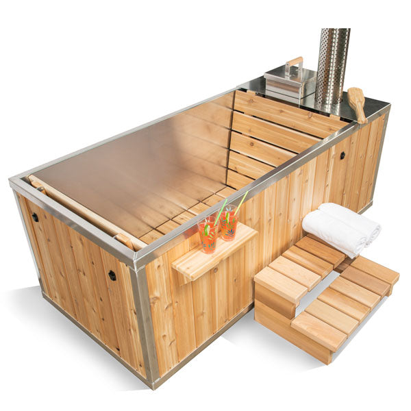 The Cascade Tub 3'x7' - Knotty Red Cedar