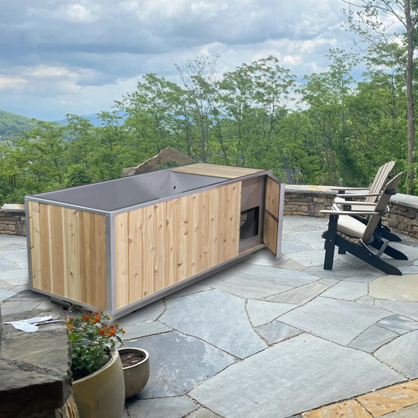 The Flow Cold Plunge - Clear Cedar Exterior