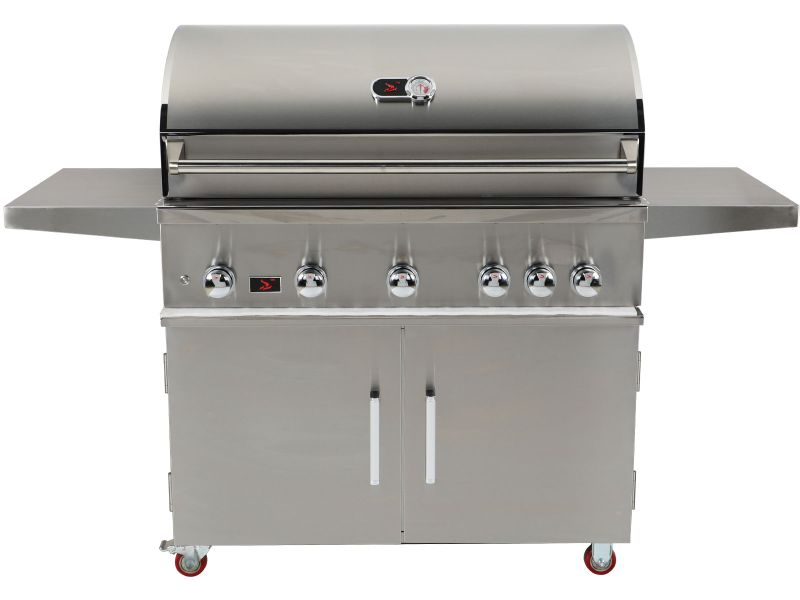 Whistler 42-Inch 5-Burner Gas Grill With Rear Infrared Burner, Grill Lights, Rotisserie Kit & Cover