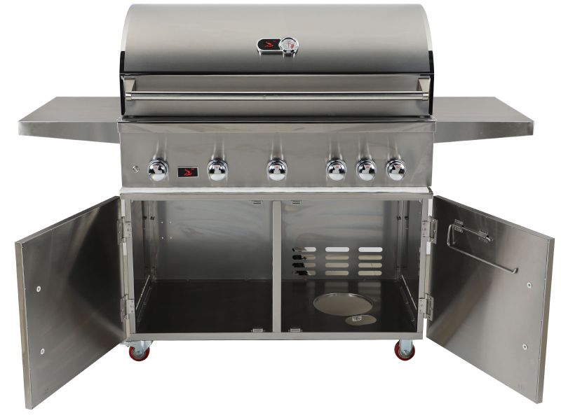 Whistler 42-Inch 5-Burner Gas Grill With Rear Infrared Burner, Grill Lights, Rotisserie Kit & Cover
