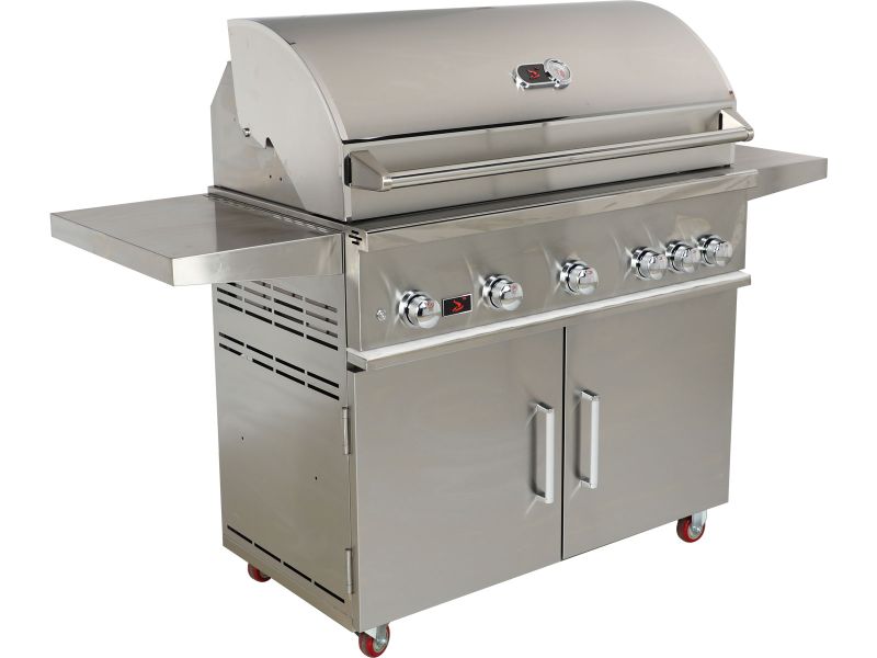 Whistler 42-Inch 5-Burner Gas Grill With Rear Infrared Burner, Grill Lights, Rotisserie Kit & Cover