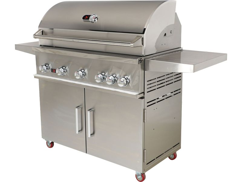 Whistler 42-Inch 5-Burner Gas Grill With Rear Infrared Burner, Grill Lights, Rotisserie Kit & Cover