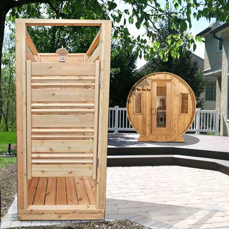 Cloudburst Outdoor Shower - Knotty Red Cedar