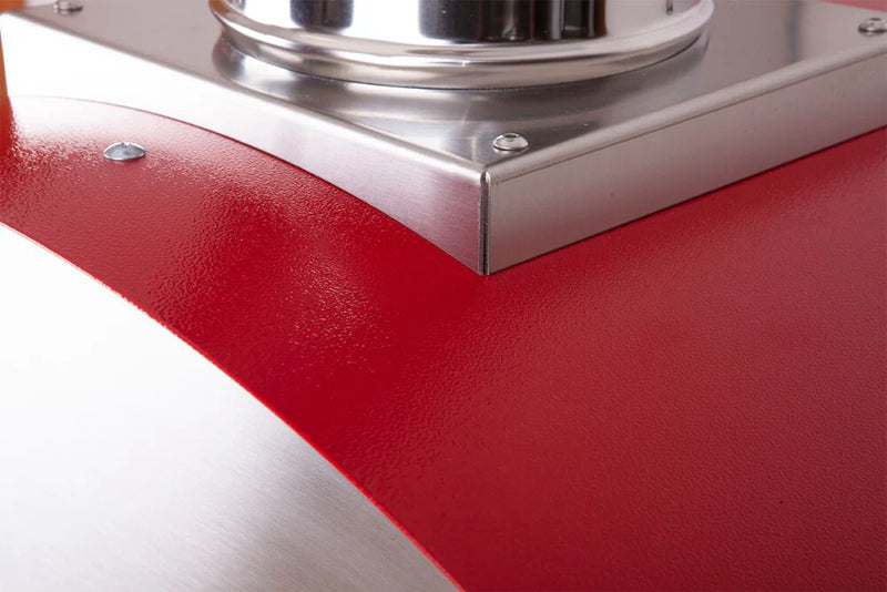 Rossofuoco CAMPAGNOLO Outdoor wood-fired oven with direct combustion - stainless steel/red with Cart 32"