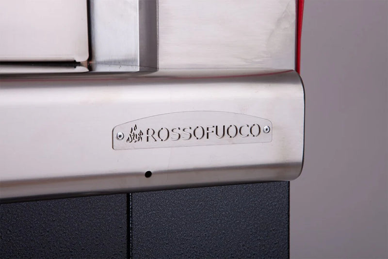 Rossofuoco CAMPAGNOLO Outdoor wood-fired oven with direct combustion - stainless steel/red with Cart 32"