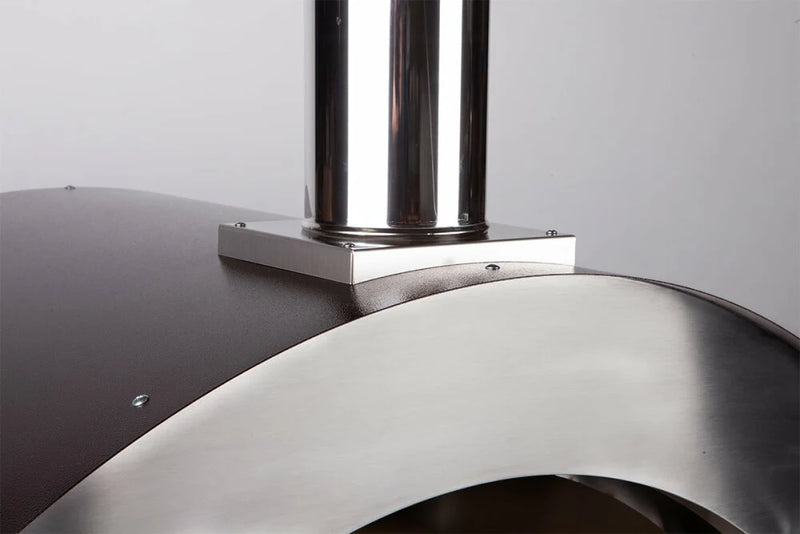 Rossofuoco NONNA LUISA Outdoor wood-fired oven with direct combustion - brown/stainless 40"