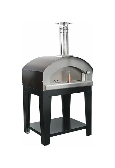 Rossofuoco NONNA LUISA Outdoor wood-fired oven with direct combustion - brown/stainless with Cart 40"