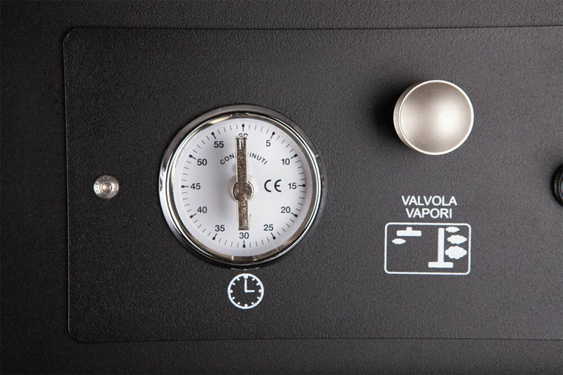 Rossofuoco SEDICINONI BLACK Outdoor wood-fired oven with separate combustion - black/stainless steel