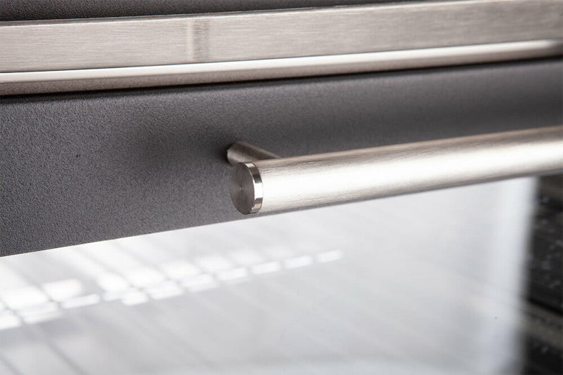 Rossofuoco SEDICINONI BLACK Outdoor wood-fired oven with separate combustion - black/stainless steel