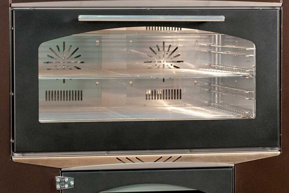 Rossofuoco SEDICINONI COUNTRY Outdoor wood-fired oven with separate combustion - brown/stainless steel with Falo