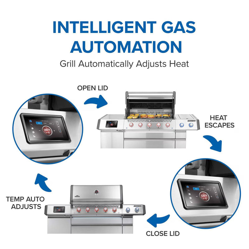 Napoleon Prestige PRO 665 Elite 5-Burner Grill w/ Smart Technology & Electric Smoker Box - PRO665VXRSIBPSS