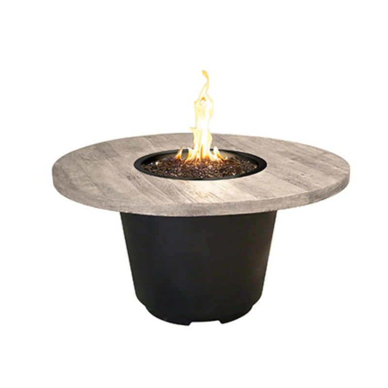 Propane Reclaimed Wood Cosmopolitan Round in Silver Pine