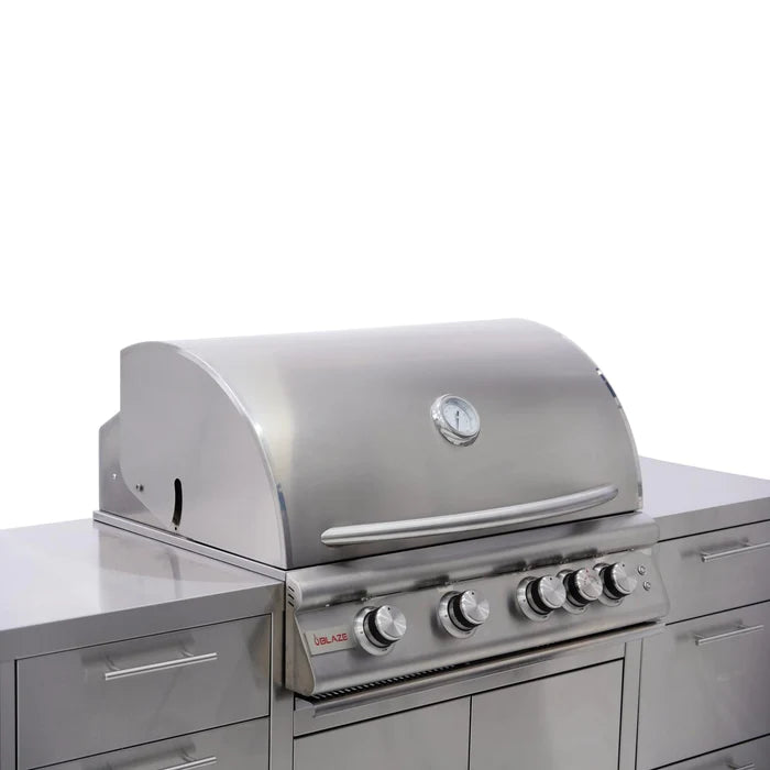 Blaze 6 ft Stainless Steel Outdoor Kitchen Island w/ Premium LTE 32-Inch Grill
