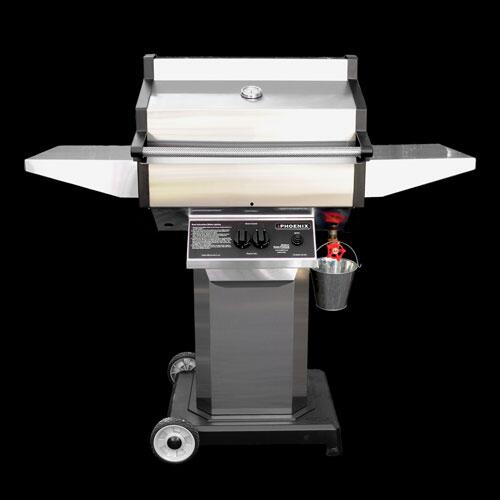 Phoenix SDSSOCP 53 Inch Freestanding Liquid Propane Grill with 2 Standard Burners, 400 sq. inch Grilling Surface Size, Side Table, Stainless Steel Side Shelves in Stainless Steel