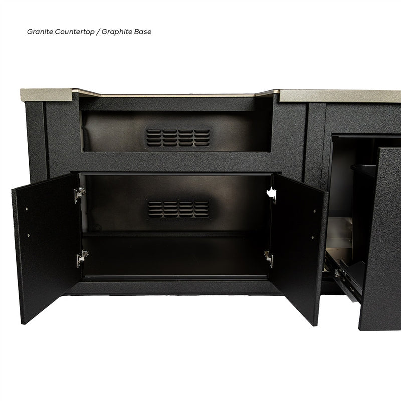 Napoleon 32" Built-in 500 Series Gas Grill 71" Outdoor Kitchen Island, Champagne / Silver Mist