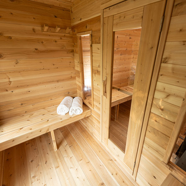 Dundalk Canadian CT Georgian Cabin Sauna with Changeroom | 2-6 People | Wood or Electric Heater