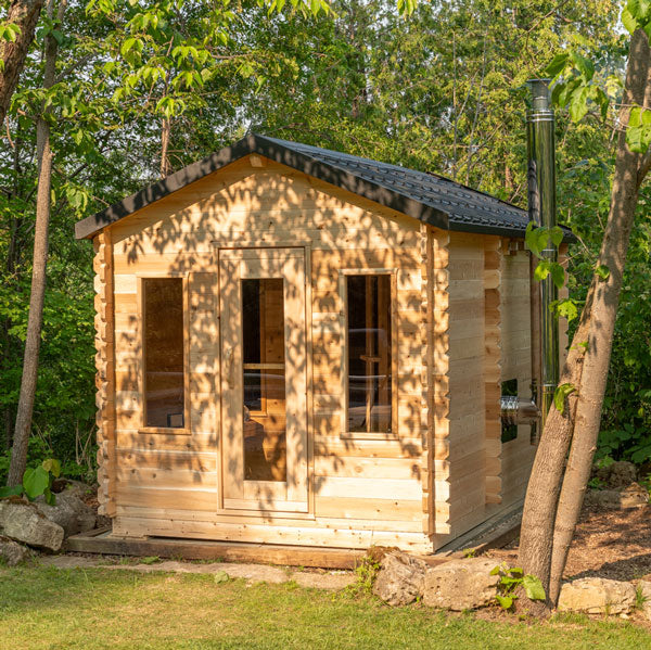 Dundalk Canadian CT Georgian Cabin Sauna with Changeroom | 2-6 People | Wood or Electric Heater