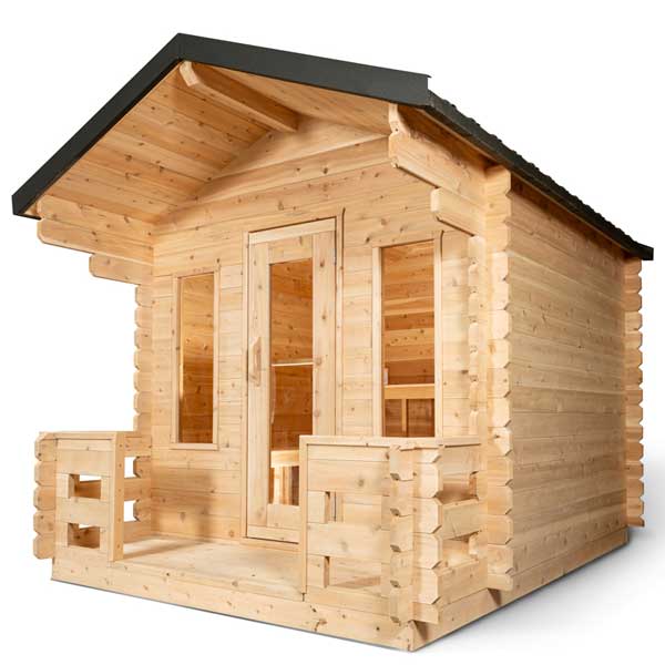 CT Georgian Cabin Sauna with Porch | 2-6 People | Wood or Electric Heater