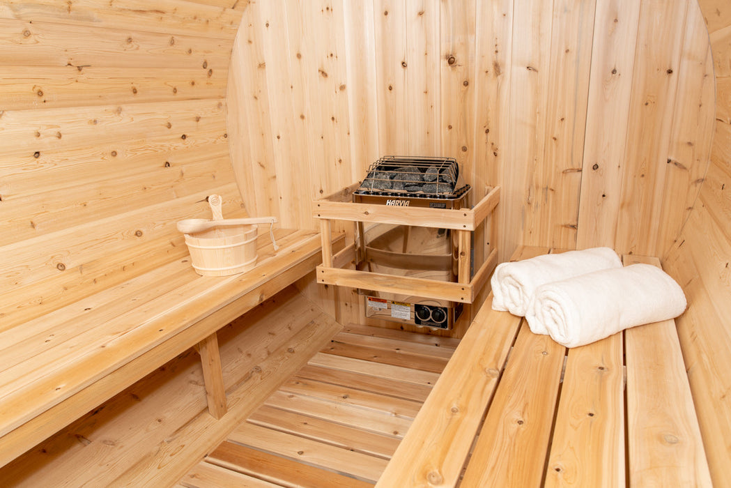 Dundalk Canadian Timber White Cedar Tranquility Outdoor | 2-4 People | Wood or Electric Heater sauna Dundalk Leisurecraft   