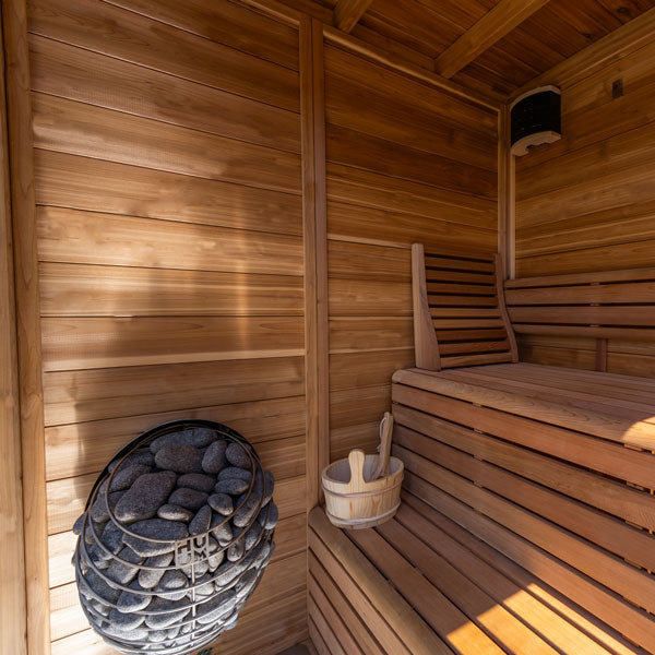 Outdoor Trinity Sauna - 2 Person - Clear Red Cedar