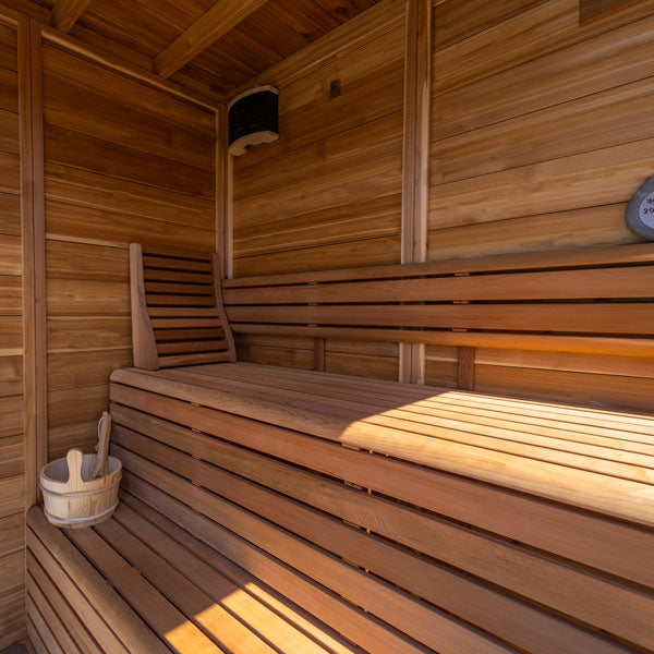 Outdoor Trinity Sauna - 2 Person - Clear Red Cedar