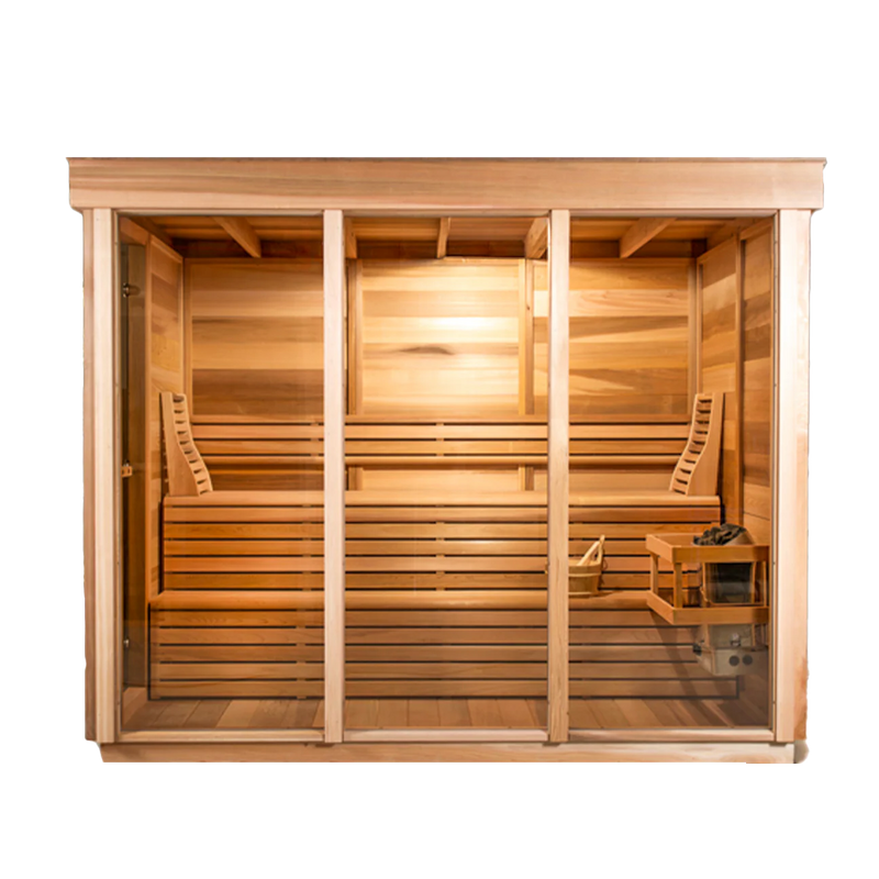 Outdoor 580 Pure Cube Sauna - 5 Person - Clear Red Cedar