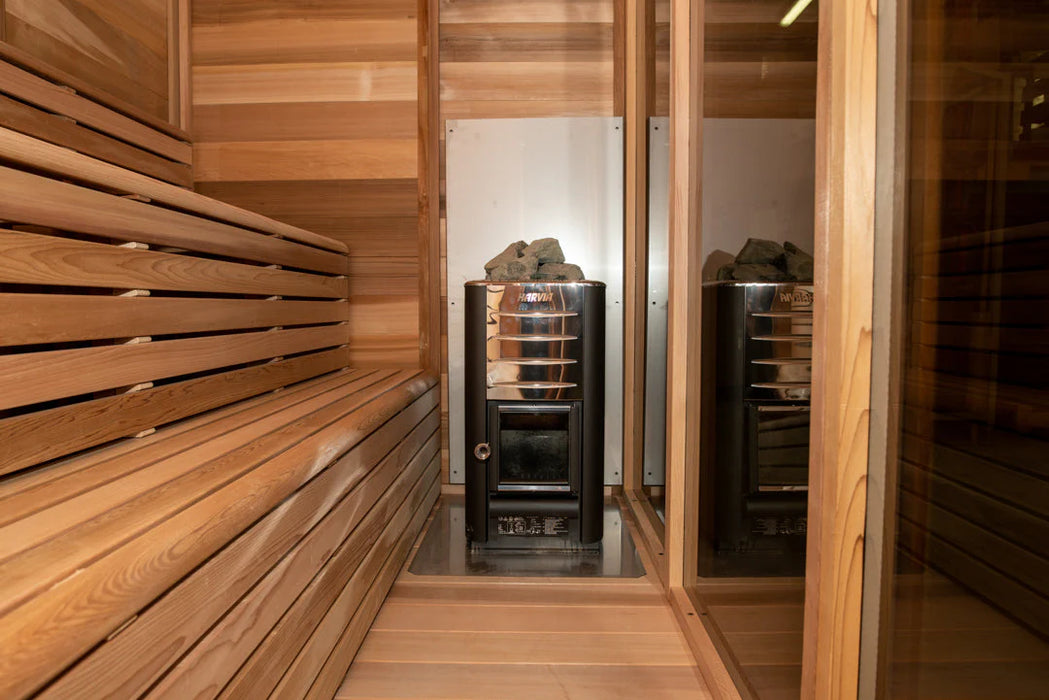 Outdoor 580 Pure Cube Sauna - 5 Person - Clear Red Cedar