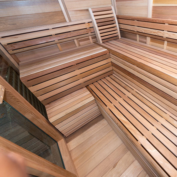 Outdoor 670 Pure Cube Sauna - 6 Person - Clear Red Cedar