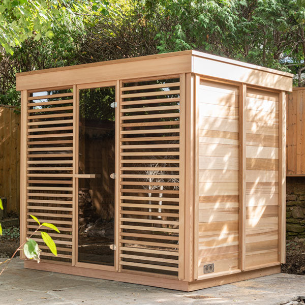 Outdoor 670 Pure Cube Sauna - 6 Person - Clear Red Cedar