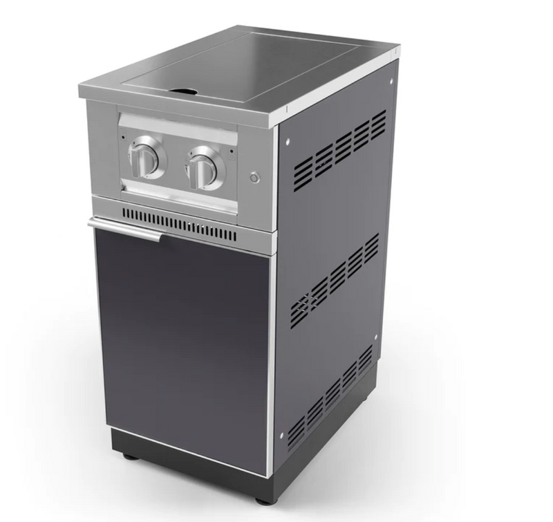 Outdoor Kitchen Stainless Steel Platinum Dual Side Burner BBQ GRILL New Age Outdoor Kitchen Aluminum Platinum Dual Side Burner - LPG  