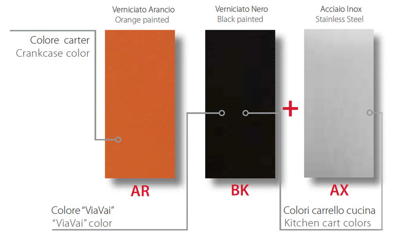 Rossofuoco MINO Outdoor wood-fired oven with direct combustion - orange 28"