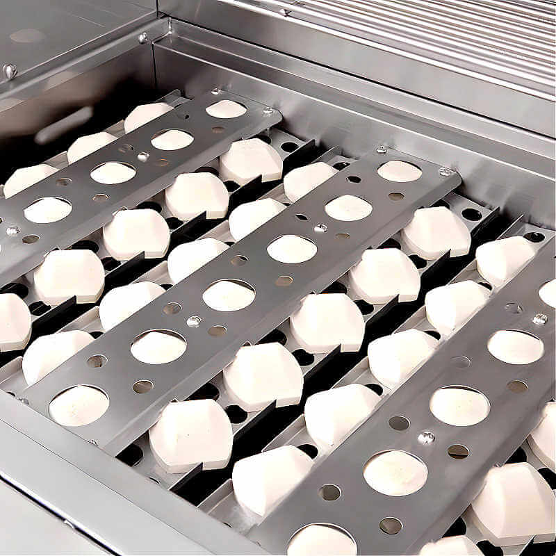 EZ Finish Systems 8 Ft Ready-To-Finish Grill Island with Summerset Sizzler Pro 32-Inch Grill, Power Burner, Combo, Double Drawer, and Refrigerator