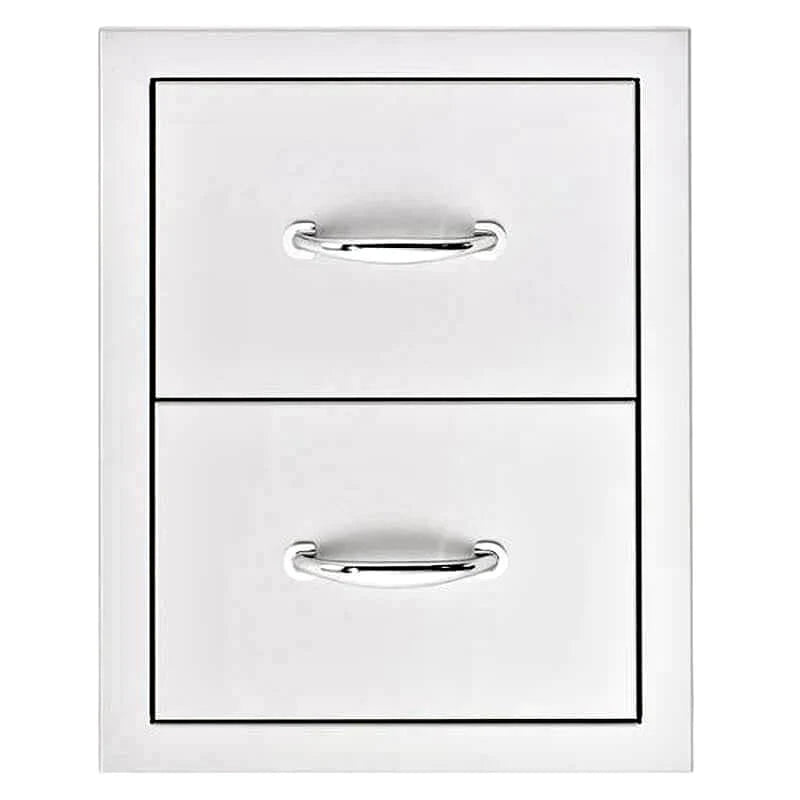 EZ Finish Systems 8 Ft Ready-To-Finish Grill Island with Summerset Sizzler Pro 32-Inch Grill, Power Burner, Combo, Double Drawer, and Refrigerator