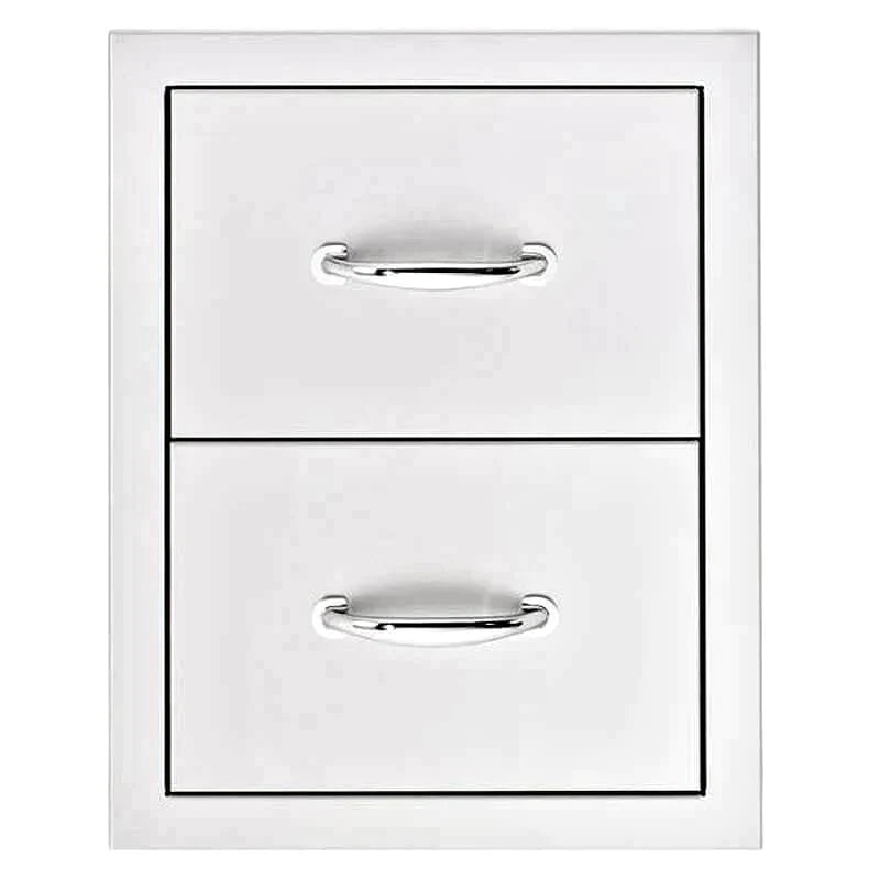 EZ Finish Systems 8 Ft Ready-To-Finish Grill Island with Summerset Sizzler Pro 32-Inch Grill, Power Burner, Double Door, Double Drawer, and Refrigerator