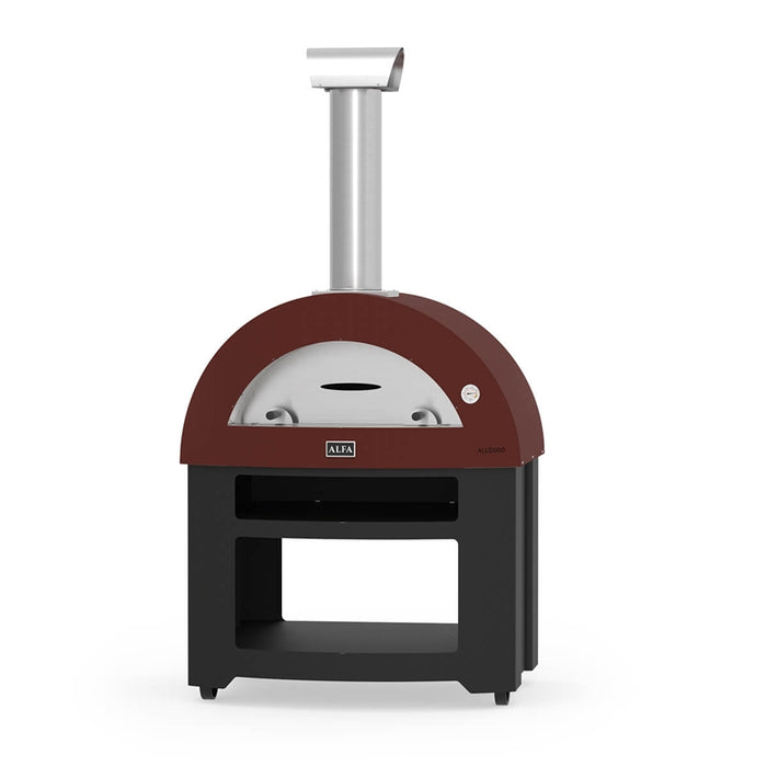 Alfa Allegro Wood Fired Pizza Oven with Base - Antique Red
