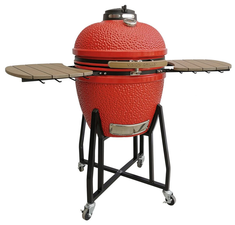 Vision HD1-1 Series Ceramic Kamado Grill-Red