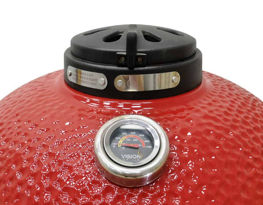 Vision HD1-1 Series Ceramic Kamado Grill-Red