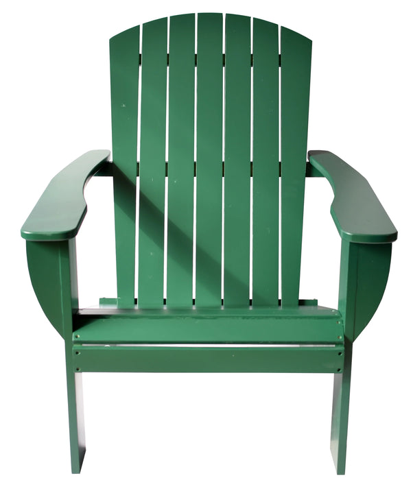 Forest Green Extra-Wide Solid Cedar Adirondack Chair with Built-In Bottle Opener and Matching Folding Table