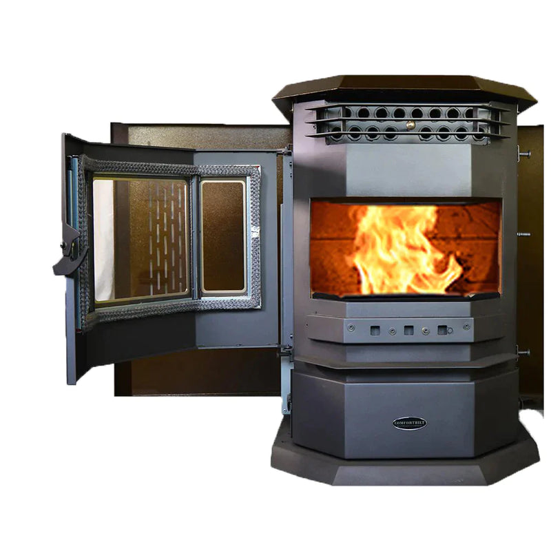 ComfortBilt HP22 2,800 sq. ft. EPA Certified Pellet Stove with Auto Ignition 80 lb - Golden Brown