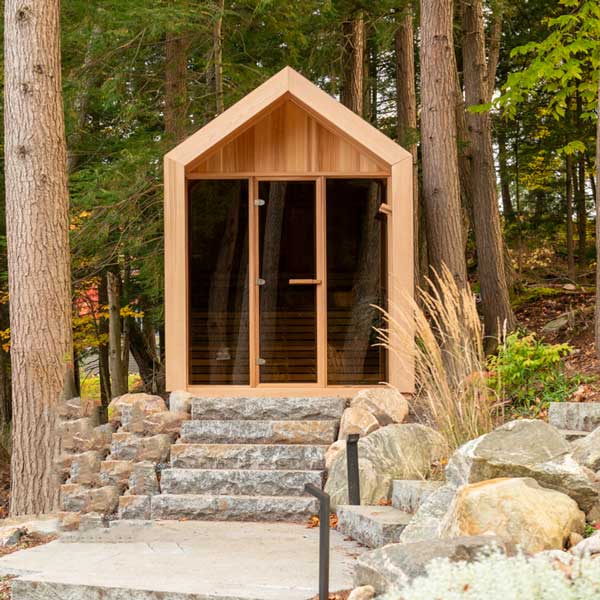 Outdoor Hudson Sauna - 6 Person - Clear Red Cedar