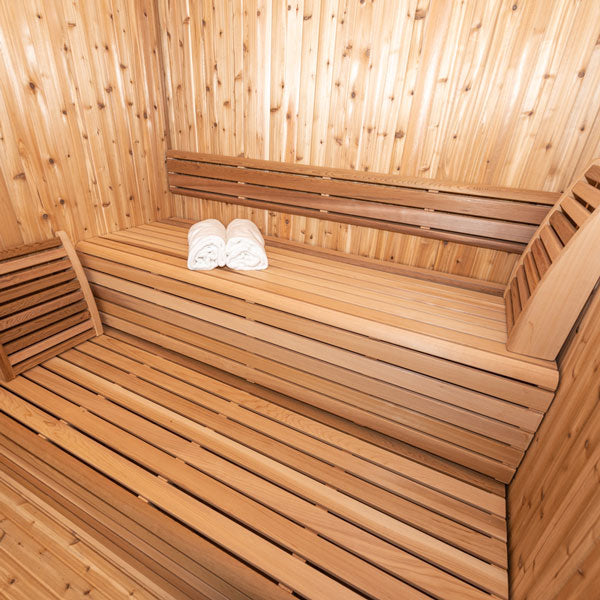 Outdoor Hudson Sauna - 6 Person - Knotty Red Cedar