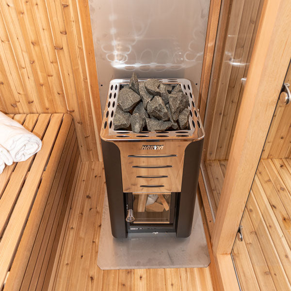 Outdoor Hudson Sauna - 6 Person - Knotty Red Cedar