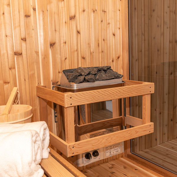 Outdoor Hudson Sauna - 6 Person - Knotty Red Cedar
