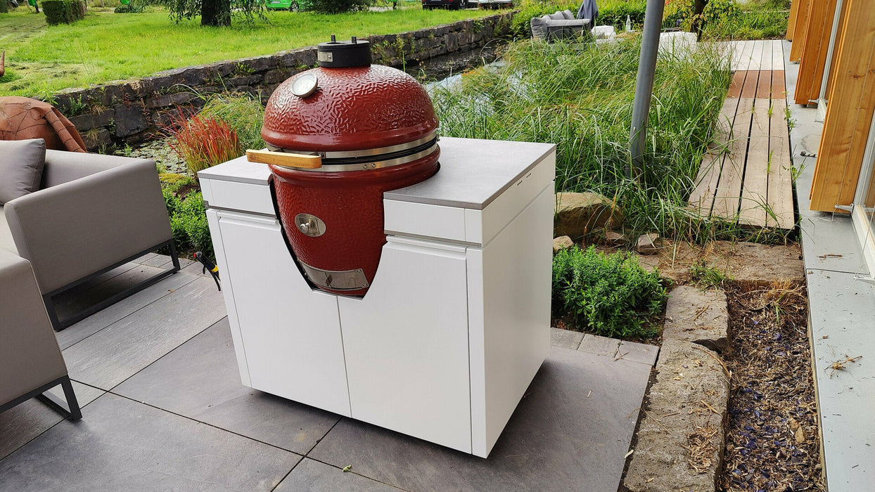 Bogason Quasar Outdoor Kamado + Cabinet - White